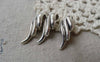 Accessories - 20 Pcs Of Antique Silver Angel Wing Charms Back Loop 9x24mm A7136