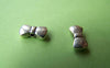 Accessories - 20 Pcs Of Antique Silver Bowtie Knot Spacer Beads 5.5x10mm A797