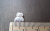 Accessories - 20 Pcs Of Antique Silver Cat Beads Double Sided 9x12mm A3428