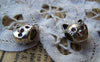 Accessories - 20 Pcs Of Antique Silver Cat Head Beads 12x12mm Double Sided  A1152