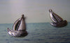 Accessories - 20 Pcs Of Antique Silver Catamaran Sailing Boat Charms 12x19mm A944