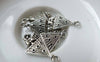 Accessories - 20 Pcs Of Antique Silver Christmas Tree Bow Charms   13x19mm A6513