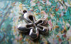 Accessories - 20 Pcs Of Antique Silver Cut Out Flower Charms Pendants  13x14mm A1015
