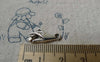 Accessories - 20 Pcs Of Antique Silver Diamond Hand Charms  Double Sided 8x18mm A6534