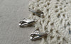 Accessories - 20 Pcs Of Antique Silver Diamond Hand Charms  Double Sided 8x18mm A6534