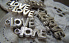 Accessories - 20 Pcs Of Antique Silver English Word Charms 7x17mm A3393