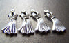 Accessories - 20 Pcs Of Antique Silver Evening Dress Charms 10x25mm A1912
