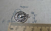 Accessories - 20 Pcs Of Antique Silver Filigree Clock Charms 20x25mm  A6139