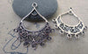 Accessories - 20 Pcs Of Antique Silver Filigree Earring Drop Pendants Charms 30x34mm A7396
