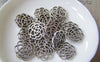 Accessories - 20 Pcs Of Antique Silver Filigree Flower Connector Charms 15mm A3269