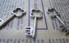 Accessories - 20 Pcs Of Antique Silver Filigree Flower Key Charms 11x32mm A2389