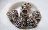 Accessories - 20 Pcs Of Antique Silver Filigree Flower Necklace Drum Bail Charms 10mm A5711
