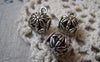 Accessories - 20 Pcs Of Antique Silver Filigree Flower Necklace Drum Bail Charms 10mm A5711