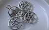 Accessories - 20 Pcs Of Antique Silver Filigree Star Ring Charms 20mm A7677