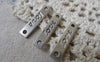 Accessories - 20 Pcs Of Antique Silver Flat Bar Connector Charms 5x25mm A7252
