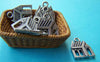Accessories - 20 Pcs Of Antique Silver Flat House Charms 13x16mm A890