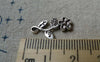 Accessories - 20 Pcs Of Antique Silver Flower Branch Charms 10x19mm A5687