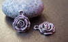 Accessories - 20 Pcs Of Antique Silver Flower Charms 12mm A1001