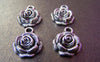 Accessories - 20 Pcs Of Antique Silver Flower Charms 12mm A1001