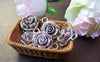 Accessories - 20 Pcs Of Antique Silver Flower Charms 12mm A1001
