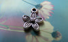 Accessories - 20 Pcs Of Antique Silver Flower Charms Pendants 11mm A1062
