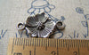 Accessories - 20 Pcs Of Antique Silver Flower Connector Charms 15x25mm A1128