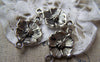 Accessories - 20 Pcs Of Antique Silver Flower Connector Charms 15x25mm A1128