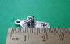 Accessories - 20 Pcs Of Antique Silver  Flower Flip Flop Charms 10x20mm A3287