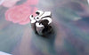 Accessories - 20 Pcs Of Antique Silver Flower Of Lily Beads 11x12mm A7568