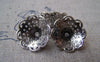 Accessories - 20 Pcs Of Antique Silver Flower Spacer Bead Caps 8x18mm A1133
