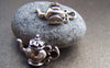 Accessories - 20 Pcs Of Antique Silver Half Teapot Charms 15x21mm A1294
