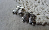 Accessories - 20 Pcs Of Antique Silver Jingle Bell Christmas Charms 15x17mm A5526