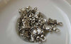 Accessories - 20 Pcs Of Antique Silver Jingle Bell Christmas Charms 9x14mm A6453
