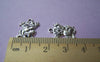 Accessories - 20 Pcs Of Antique Silver Kitten Cat Charms 13x17mm A1171