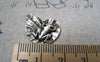 Accessories - 20 Pcs Of Antique Silver Leaping Frog On Lotus Leaf Charms 18x21mm A5824