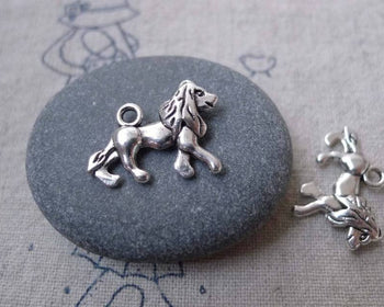 Accessories - 20 Pcs Of Antique Silver Lion Charms 14x20mm Double Sided  A7572