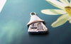 Accessories - 20 Pcs Of Antique Silver Lovely Cartoon House Charms 10x15mm A895