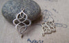 Accessories - 20 Pcs Of Antique Silver Lovely Chinese Knot Connector Charms 18x27mm A1127