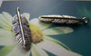 Accessories - 20 Pcs Of Antique Silver Lovely Feather Leaf Charms  9x30mm A1122