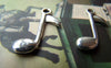 Accessories - 20 Pcs Of Antique Silver Lovely Music Note Charms 7x24mm A1668