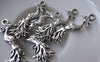Accessories - 20 Pcs Of Antique Silver Lovely Phoenix Bird Charms 12x31mm Double Sided A7560