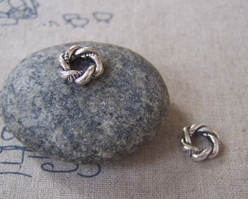 Accessories - 20 Pcs Of Antique Silver Lovely Twisted Coiled Ring 3x11mm A4485