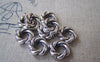 Accessories - 20 Pcs Of Antique Silver Lovely Twisted Coiled Ring 3x11mm A4485