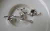 Accessories - 20 Pcs Of Antique Silver Pewter Flower Branch Charms 13x41mm A7175