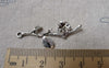 Accessories - 20 Pcs Of Antique Silver Pewter Flower Branch Charms 13x41mm A7175