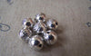 Accessories - 20 Pcs Of Antique Silver Pewter Round Flower Stamped Beads 8mm A4680