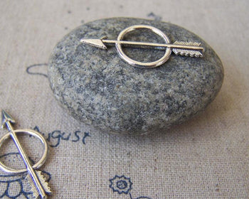 Accessories - 20 Pcs Of Antique Silver Ring Arrow Charms 13x28mm A2319