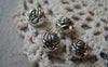 Accessories - 20 Pcs Of Antique Silver Round Embossed Rose Flower Beads 10mm A5724