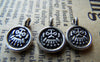 Accessories - 20 Pcs Of Antique Silver Round Tribal Face Charms 10x14mm A2786