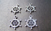 Accessories - 20 Pcs Of Antique Silver Rudder Charms 15x20mm A1274